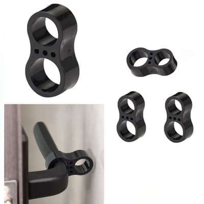 4 Stuks Deurklink Buffers – Stootdoppen - Muurbeschermers - Deurklink bescherming - Flexibele Deurstoppers – Zwart - LOUZIR