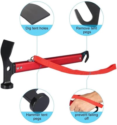 Dailygoods- Hamer multifunctioneel - Aluminium Handvat - Klauwhamer - Hamerhouder - Lichtgewicht - Hoogwaardige Carbon Staal - Tenthamer