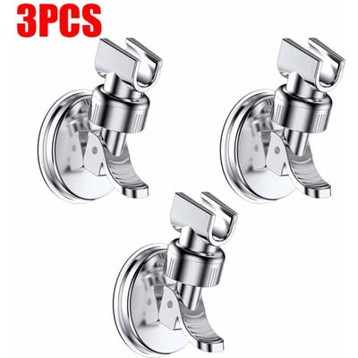 14 Pièces Support de Douche Réglable Ventouse Puissante Support Mural pour Pommeau de Douche à Main Support Rotatif Base de Douche Salle de Bain