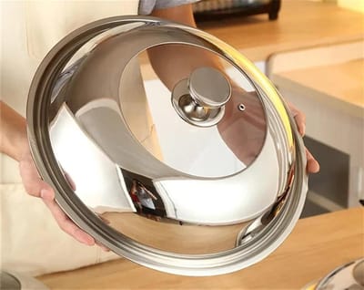 Braadpan Deksel - Kookpan Deksel - Koken Zonder Kliederen - Met Stoomventiel - 36 cm - Zilver