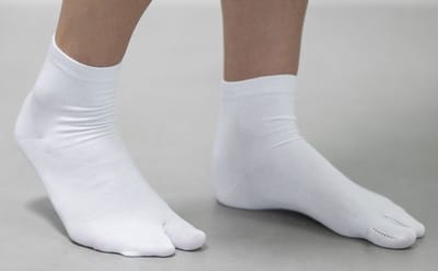 Bonnie Doon Grote Teen Sok Wit Dames maat 36/41 - Big Toe Sock - Japanse Tabi sokken - Gladde Teennaad - Teensokken - Toesocks - 1 paar - Teenslipper sokken - Geen vervelende naden - White - BN061061.103