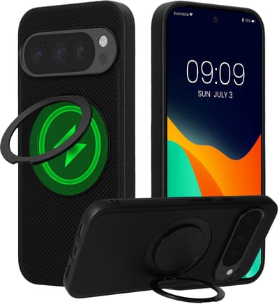 kwmobile Hoesje voor Google Pixel 10 Pro XL Smartphonehoesje – Case compatibel met MagSafe – Cover met ringstandaard