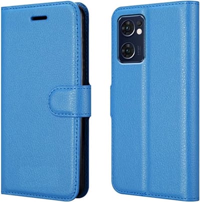 LuxeBass Hoesje geschikt voor Oppo Find X5 Lite - Boekhoesje - Turquoise - Portemonneehoesje gsm hoesje - telefoonhoes - telefoonhoesjes