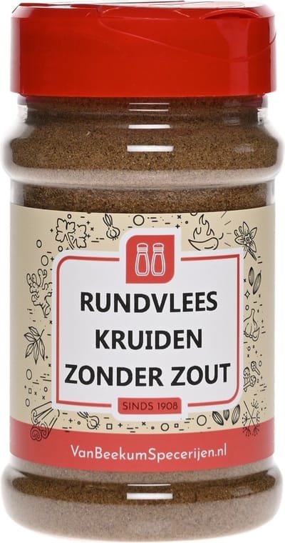 Van Beekum Specerijen - Rundvlees Kruiden Zonder Zout - Strooibus 130 Gram