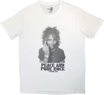 The Flaming Lips - Peace And Punk Heren T-shirt - S - Wit
