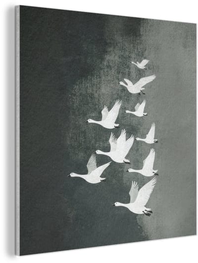 Akoestisch wandpaneel 40x40 cm - Vilt schilderij Vogel - Japandi - Groen - Akoestische panelen - Geluidsdempende wanddecoratie - Geluidsisolatie woonkamer - Muurdecoratie geluidspanelen