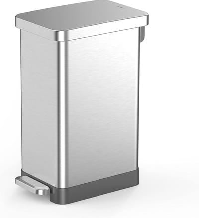 50L RVS Handsfree Prullenbak met Softclose Deksel - Perfect voor Keuken en Kantoor