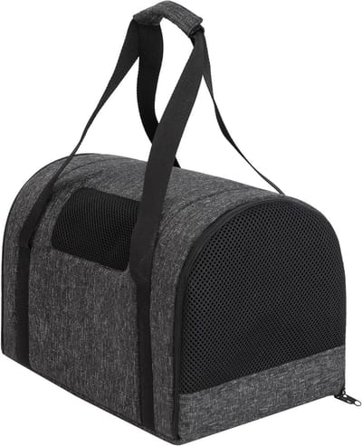 Huisdier Transporttas - Draagtas Kat Hond - Veilig Vervoer - Ademend en Makkelijk - 27x39x28 cm - Zwart
