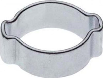 2-oor slangklemmen 4mm RVS
