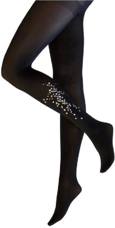Pretty Polly Panty - 40 Den. - Embellished Detail - One Size - 36/42 - Zwart
