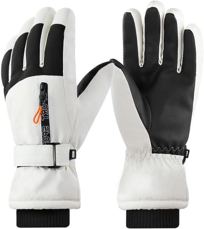 Heren Ski Handschoenen, Winddicht en Waterdicht met Ritsvak, Warm en Antislip Touchscreen voor Skiën en Snowboarden