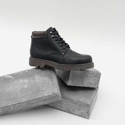 Nordland mach veterboots heren zwart gommato leer