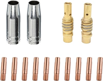 Lasaccessoires Kit - Slijtageonderdelen - MIG Lassen - Hoogwaardig Koper - Standaard Maat - Multicolor