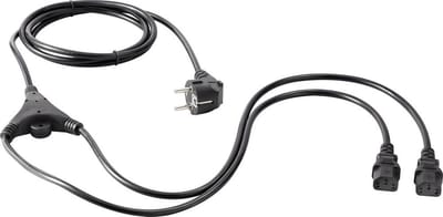 Sygonix SY-5178378 Apparaat (koud) Y-kabel Zwart 2 m