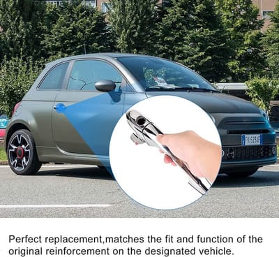Dailygoods- Buitendeurgreep Vervanging - Auto Deurgreep - Zilverkleurig - Voor Links Buiten - Geschikt voor F-iat 500 - Hoogwaardig Kunststof