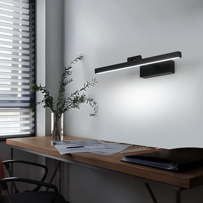 Haobosic - 9W Badkamer Spiegelverlichting - 40cm - 6500K Koel Wit - IP40 Zwart