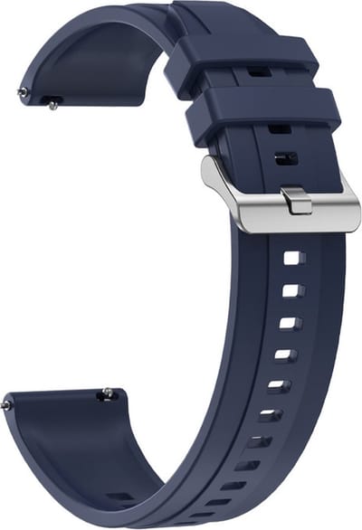 Siliconen bandje - geschikt voor Huawei Watch GT Runner 2 / GT 2(e) 46 mm / GT 3 / 4 / 5 (Pro) 46 mm / Watch 3 (Pro) / Watch 4 (Pro) / GT 6 (PRO) 46mm - donkerblauw