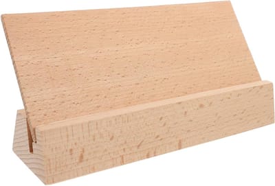 Houten Kaarthouder - Bureau Accessoire - Bureau Organisatie - Natuurlijke Houtafwerking - 21 cm Lengte - Beige
