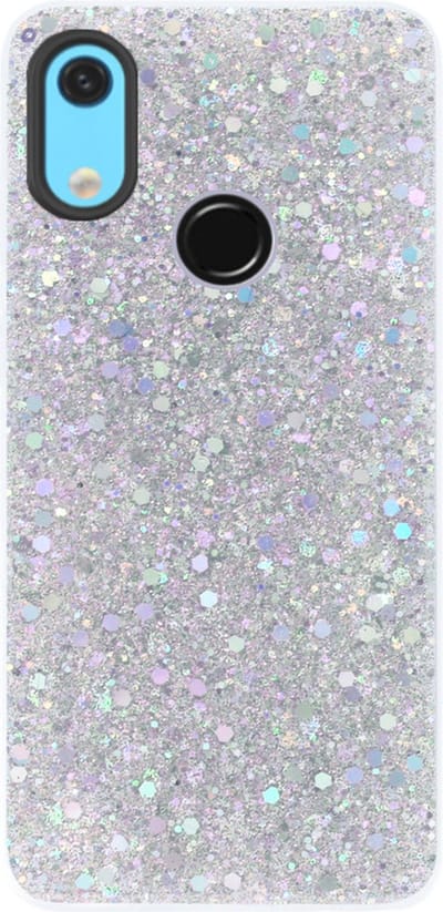 ADEL Premium Siliconen Back Cover Softcase Hoesje Geschikt voor Huawei Y6 (2019) - Bling Bling Glitter Zilver