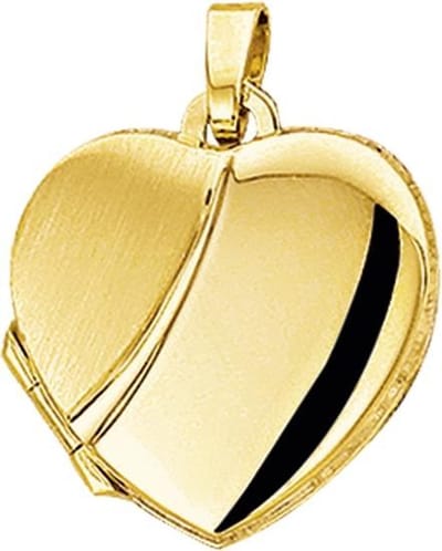 The Jewelry Collection Medaillon Hart Poli/mat - Goud