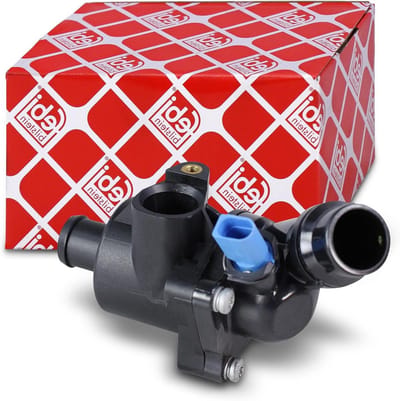 Thermostaat met behuizing - Koelwaterregelaar - Motor koelen - Inclusief afdichting - 100°C - Zilver