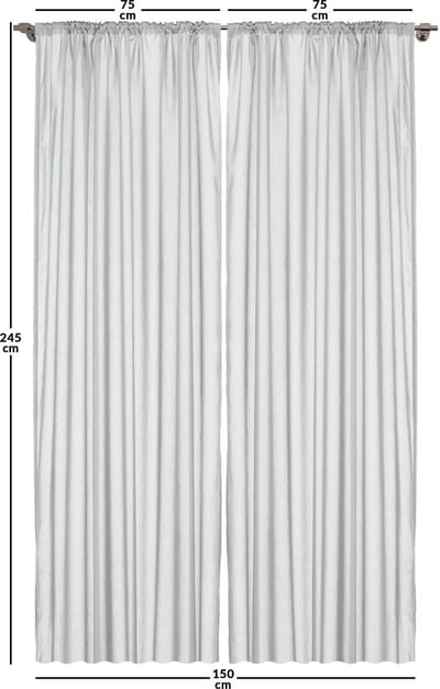 ABAKUHAUS wijnoogst-geel – Voorhangen 2-delige set 75x245 cm – Geel