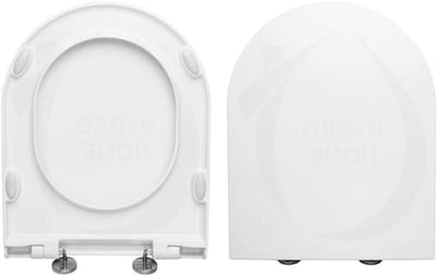 Toiletbril Slim - WC Deksel - Badkamer Vernieuwen - Sluiting van Onderen - 36x41-46cm - Wit
