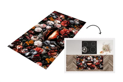 Keukenloper - Loper keuken - Bloemen - Lippen - Luxe - 120x60 cm - Keukenloper vinyl