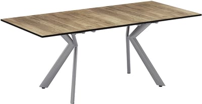 Vicco Eettafel Trill, Eiken rustiek/Grijs, 140-190 x 90 cm uitschuifbaar
