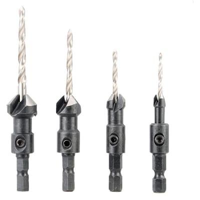 4 stuks/set HSS verzinkboor gatenzaag houtbewerkingsgereedschap 3/10/13/16#