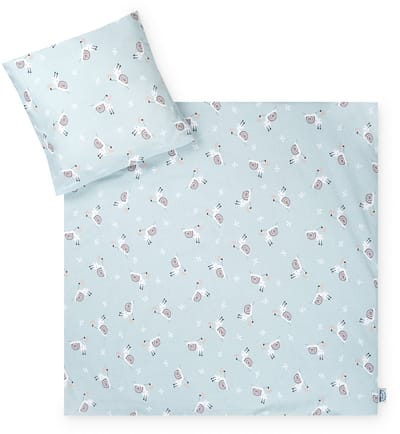 Julius Zöllner babybeddengoed jersey - Schnecke, maat 80x80 + 35x40 cm