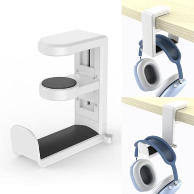 Koptelefoon Houder voor onder Bureau - Koptelefoon Standaard - Verstelbare Headset Stand - Headset Hanger - Headset Standaard - Koptelefoon Haak - Hoofdtelefoon Hanger