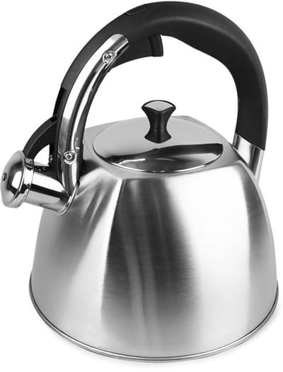 Maestro - Waterkoker met Deksel en Fluit 3L | Roestvrij Staal Wit Perfect Voor Uw Keuken