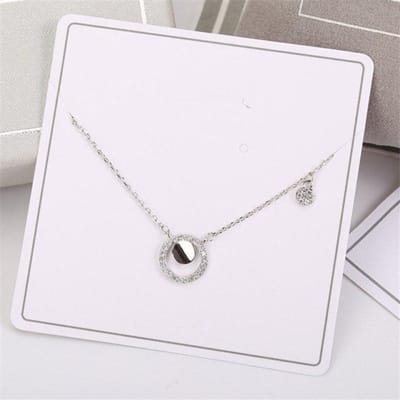 925 Sterling Zilver Kwast Zirkoon Cirkel Bedel Ketting Hanger Voor Vrouwen Bruiloft Meisjes Sieraden Cadeau Accessoires dz375