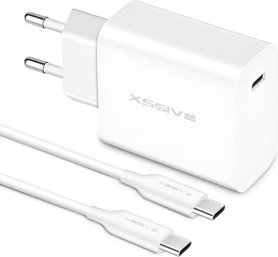 45W Power Adapter met USB-C naar USB C Kabel 1 Meter - Super Fast Charging 2.0 - Geschikt voor Samsung Galaxy Telefoon en Tablet Oplader