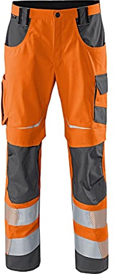 Kübler - REFLECTIQ 2207 Hogezichtbaarheidsbroek - Ergonomisch - Oranje/Antraciet - Maat 56