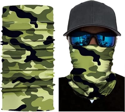 Scoby - Motor Gezichtsmasker & Nekwarmer - Camouflage Groen - Skimasker - Motorsjaal voor Halloween - Spatmasker/Face Shield