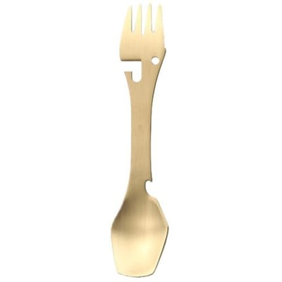 Roestvrijstalen lepel vork servies multi-tool blikopener Draagbaar keukengerei bestek bestek fles kamp Picknick spork multitool goud