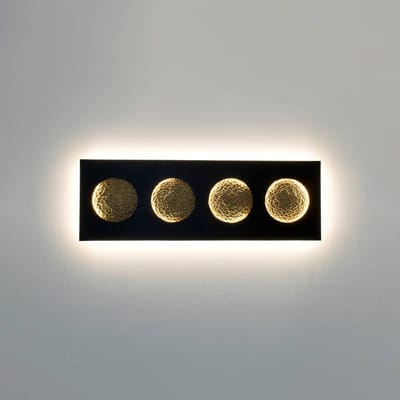 Holländer LED wandlamp Fasi Della Luna, zwart/goud