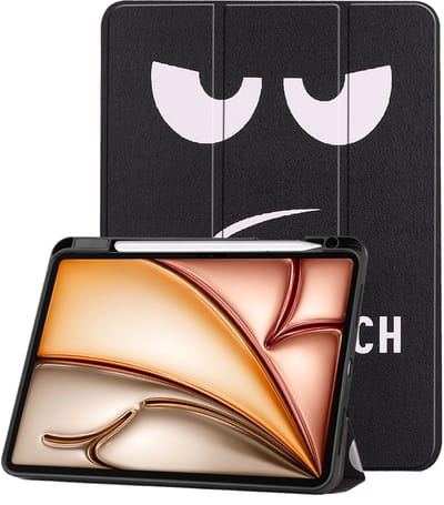 Hoesje - Geschikt voor Apple iPad Air M3/M4 (2025/2026) - 11 inch - Dun & Stevig - Trifold Bookcase - Hard Cover Case - Met Uitsparing Geschikt voor Apple Pencil - Hardcover Book - Tablet Hoes - Don't Touch Me