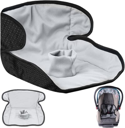 Beschermende Pad voor Kinderzitjes en Potjes, Ideaal tegen Luierlekkages, Perfect voor Reizen en Uitjes, Geschikt voor Alle Maten en Handkarren (Grijs)
