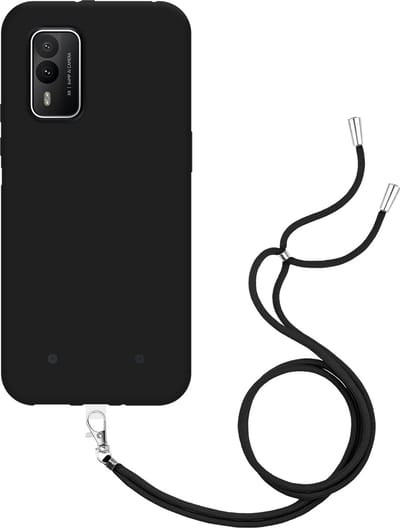 Just in Case hoesje met koord geschikt voor HMD XR21 Hoesje met Koord - Flexibele Case - Zwart