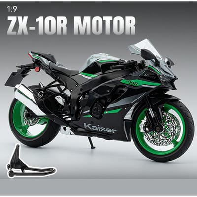 1:9 Zx10R Ninja Legering Spuitgiet Motorfiets Model Speelgoed Voertuig Collectie Geluid Licht Off Road Motorfiets Speelgoed Auto