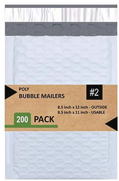 Poly Bubble Mailers 8.5x12 inch - Gewatteerde Enveloppen - Waterdichte Pakket van 200 Stuks