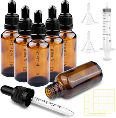 Dailygoods- Druppelfles 30 ml - Hoogwaardig Glas - Lekvrij Design - Bruine Fles - Voor Etherische Oliën - Steriliseren en Herbruikbaar - Flesje