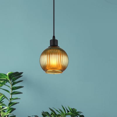 Globo Hanglamp Zumba, groen, Ø 15 cm, glas