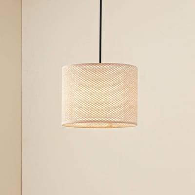 Lindby - hanglamp - 1licht - PVC, textiel, kunststof - H: 20 cm - E27 - beige