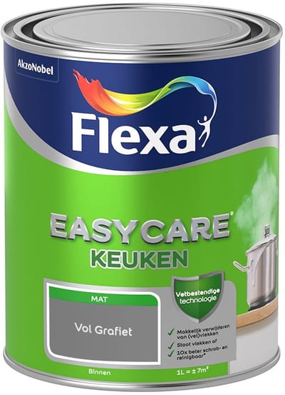 Flexa - Easycare Keuken - Vol Grafiet - Mengverf - 1 L