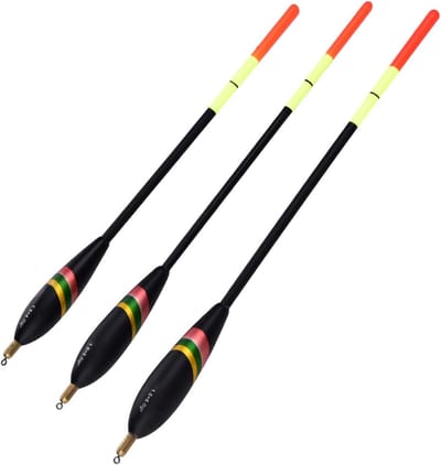 Hengel dobbers - Vis drijvers - Vissen op zee - Gemaakt van balsahout - 3 maten 4-6g - Gekleurde staart