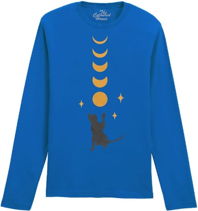 Kat Maan Cat And Moon Up! The Coloured House Longsleeve T-shirt XXL